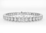 Oval Cut Lab Grown Diamond Tennis Bracelet 26.5 ctw