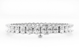 Oval Cut Lab Grown Diamond Tennis Bracelet 26.5 ctw