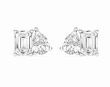 TOI ET MOI Emerald & Pear Lab Grown Diamond Stud Earrings 2.00 ct tw