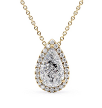 Perfect Pear Lab Grown Diamond Pendant Halo 1.00 carat.