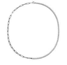 Paperclip Tennis Necklace 4.20 ct tw