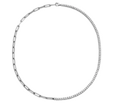 Paperclip Tennis Necklace 4.20 ct tw