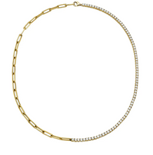 Paperclip Tennis Necklace 4.20 ct tw