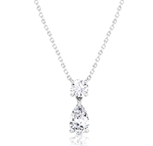 Duo Drop Lab Grown Diamond Pendant 1.50 ct tw