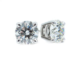 14K Gold, 3+ Carat Elegance: DEF VS1 Studs