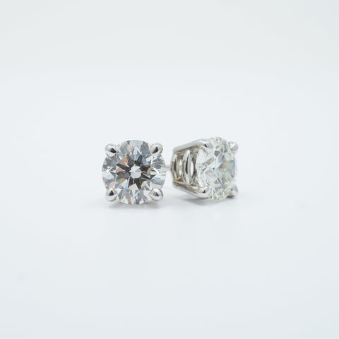 Discover brilliance in our Certified Lab-Grown Diamond Earrings: 3.00+ carats of VS1-VS2 clarity, E-F colour, and ideal cut. A testament to elegance and authenticity.