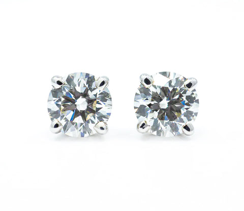 14K Gold, 3+ Carat Elegance: GHI SI1 Studs