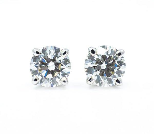 Natural Canadian Diamond Studs 0.53 ct tw in White Gold