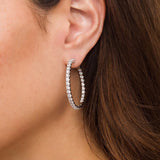 Lab Diamond Inside Out Hoops Earrings 5.00 ct