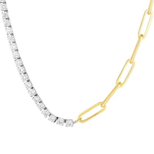 Paperclip Tennis Necklace 4.20 ct tw