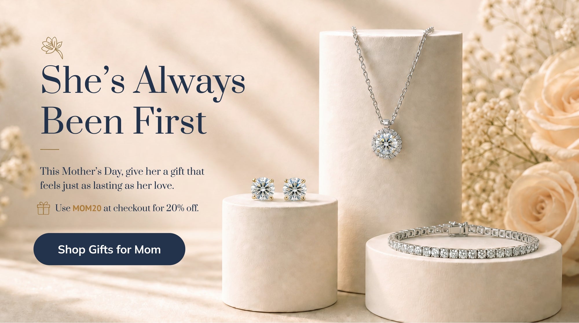 Mother's Day sale. Use promo-code MOM20