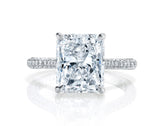 Hidden Halo Radiant Cut Diamond Engagement Ring
