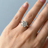 2.02ct E VS1 Ideal Cut Diamond Solitaire Engagement Ring in 19K White Gold