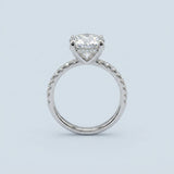 2.80 Carat Round Brilliant Diamond Engagement Ring in 19K White Gold