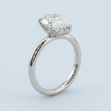 3-Carat Pear Lab-Grown Diamond Solitaire Ring in 14K White Gold