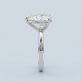 3-Carat Pear Lab-Grown Diamond Solitaire Ring in 14K White Gold