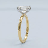 2.50ct Emerald Cut Lab-Grown Diamond Two-Tone Solitaire Engagement Ring in 14K Yellow Gold