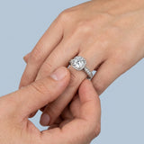 Art Deco Hidden Halo 2.00 Carat D VVS Lab Grown Diamond Engagement Ring in 14K White Gold