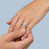 The Heart-Bridge 2.00ct Oval Diamond Engagement Ring in 14K White Gold