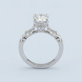 The Heart-Bridge 2.00ct Oval Diamond Engagement Ring in 14K White Gold