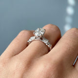 The Heart-Bridge 2.00ct Oval Diamond Engagement Ring in 14K White Gold