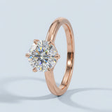 The 6-prong Hidden Halo Solitaire Ring