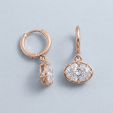 East–West Oval Lab-Grown Diamond Drop Earrings — 3.00 ct tw