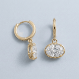 East–West Oval Lab-Grown Diamond Drop Earrings — 3.00 ct tw