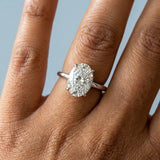 Hidden Halo Oval Brilliant Cut