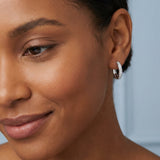 Lab Diamond Huggie Earrings 0.75 ct