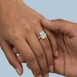 Perfect Hidden Halo Radiant Cut, French Cut Pavé sides, 2.00+ ct, D-E/VS