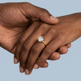 The 6-prong Hidden Halo Solitaire Ring