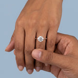 Round Brilliant Cut Diamond Hidden Halo Unique Sides