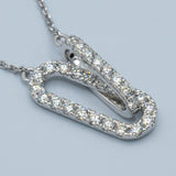 Duo Paperclip Lab Grown Diamond Pendant
