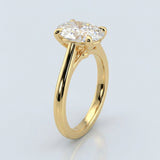 Cathedral Lines Oval Diamond Solitaire