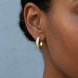 Lab Diamond Huggie Earrings 0.75 ct