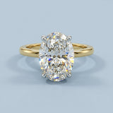 Hidden Halo Oval Brilliant Cut