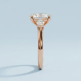 Classic Three-Stone Oval Lab-Grown Diamond Engagement Ring