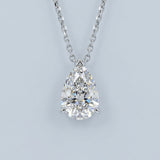 Pear Brilliant Cut Lab Grown Diamond Solitaire Necklace