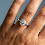 Round Split-Side Hidden-Halo Lab-Diamond Ring — 2.00 ct Centre Minimum