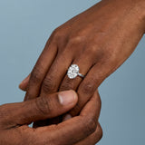 Hidden Halo Oval Brilliant Cut