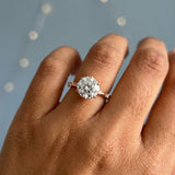 Round Split-Side Hidden-Halo Lab-Diamond Ring — 2.00 ct Centre Minimum