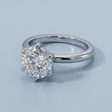 The 6-prong Hidden Halo Solitaire Ring