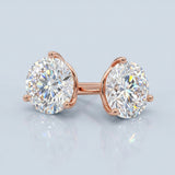 Martini 3-prong: 1.80 Carat D-E Color, VS2-VS1 Clarity, Lab-Grown Diamond Earrings – Timeless Brilliance Redefined