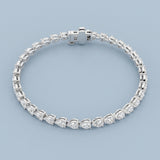 Pear shape Lab Grown Diamond Tennis Bracelet 4.50 cttw