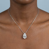 Pear Brilliant Cut Lab Grown Diamond Solitaire Necklace