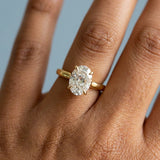 Cathedral Lines Oval Diamond Solitaire