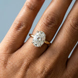 Hidden Halo Oval Brilliant Cut