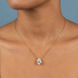 Pear Brilliant Cut Lab Grown Diamond Solitaire Necklace
