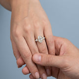 Classic Three-Stone Oval Lab-Grown Diamond Engagement Ring